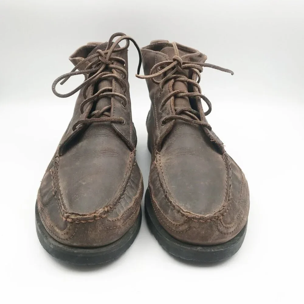 COLORADO Brown Leather Lace Up Chukka Boots Mens 11